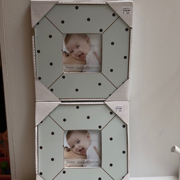 Buy Buy Baby polka dot picture frame 4x4in 10x10cm - Picture 2 of 2